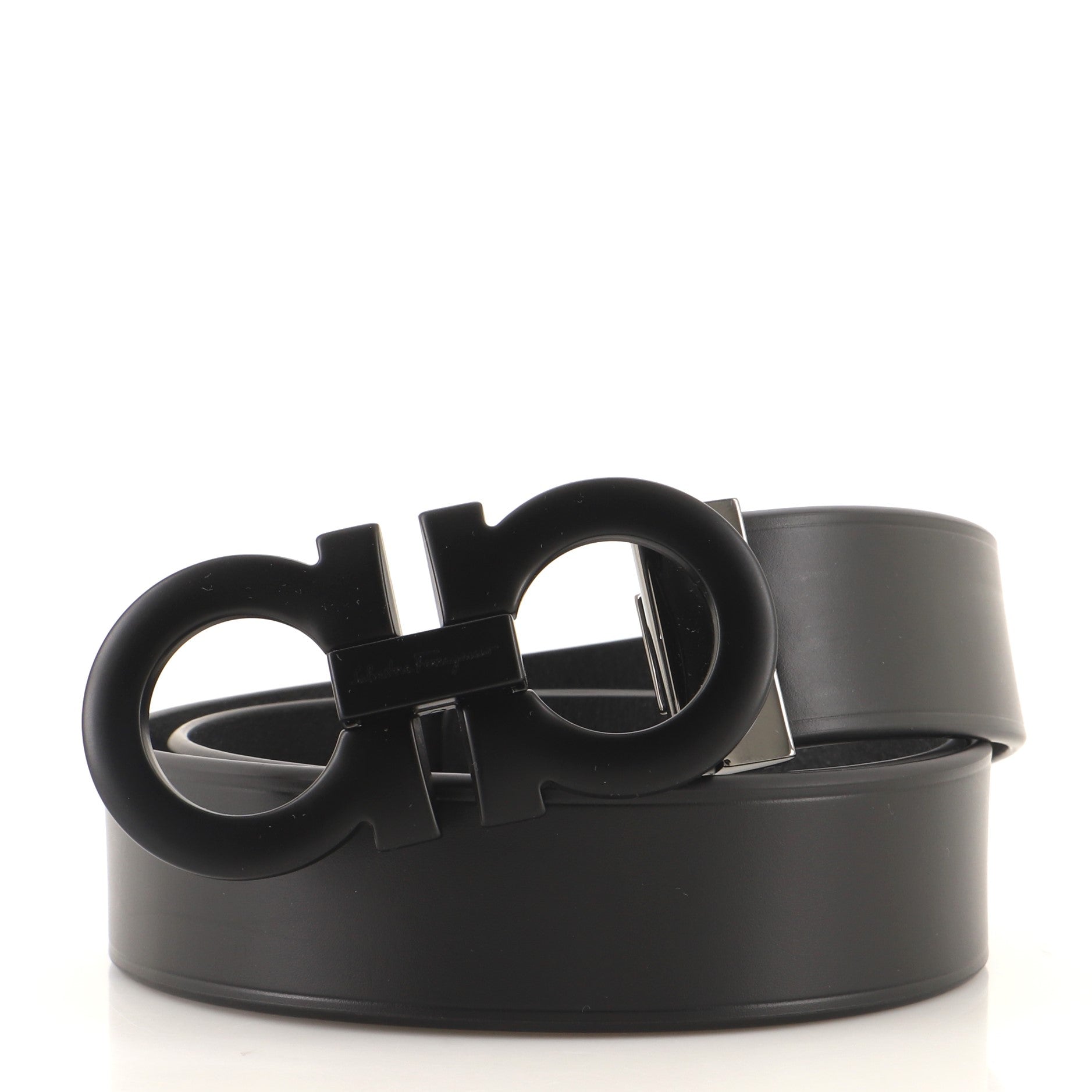 Gancini Belt Leather Wide 0