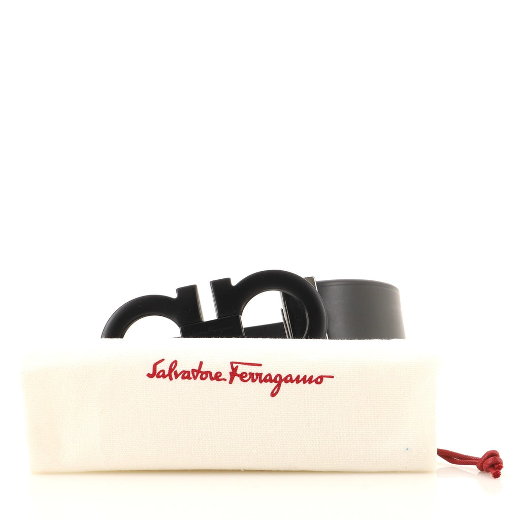 Gancini Belt Leather Wide 0