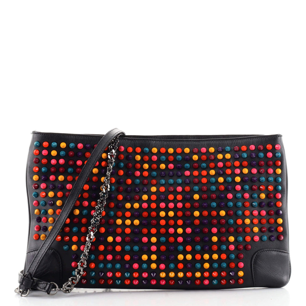 Loubiposh Clutch Spiked Leather
