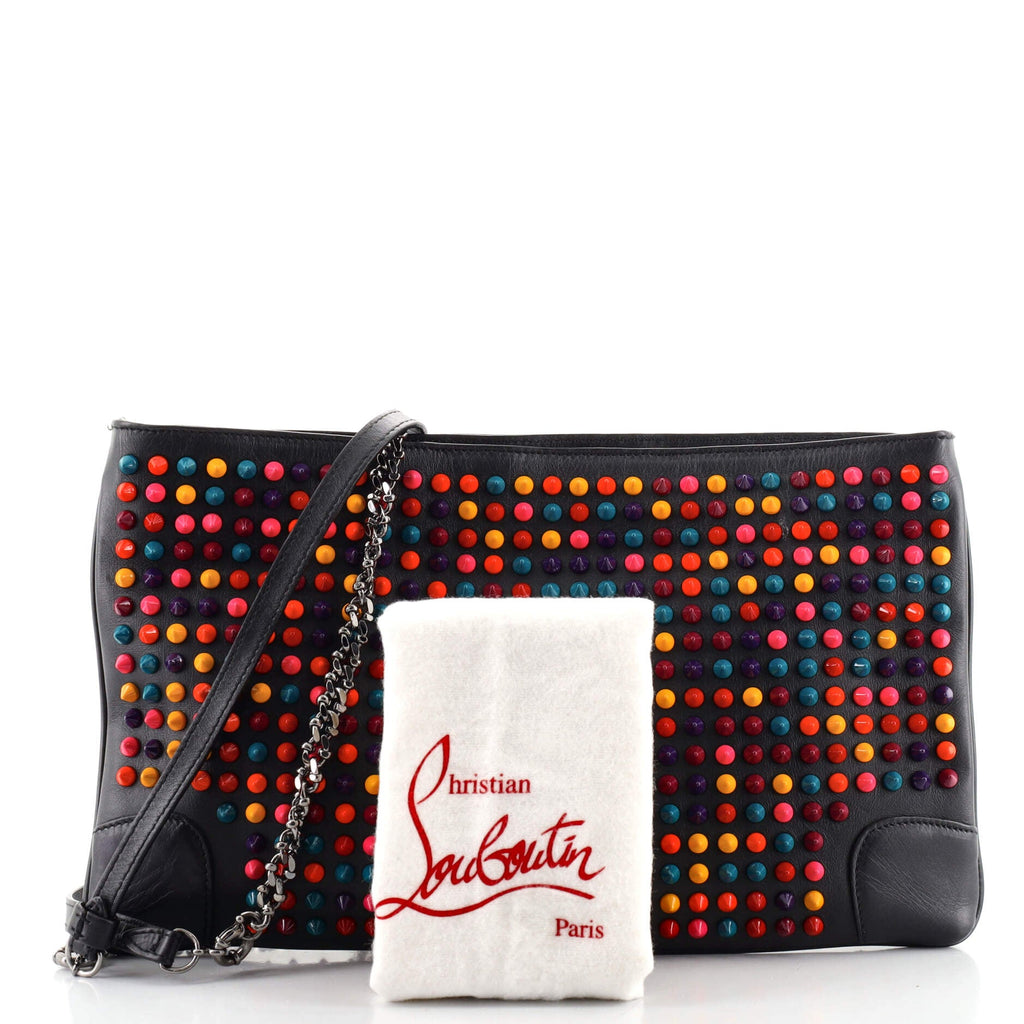 Loubiposh Clutch Spiked Leather