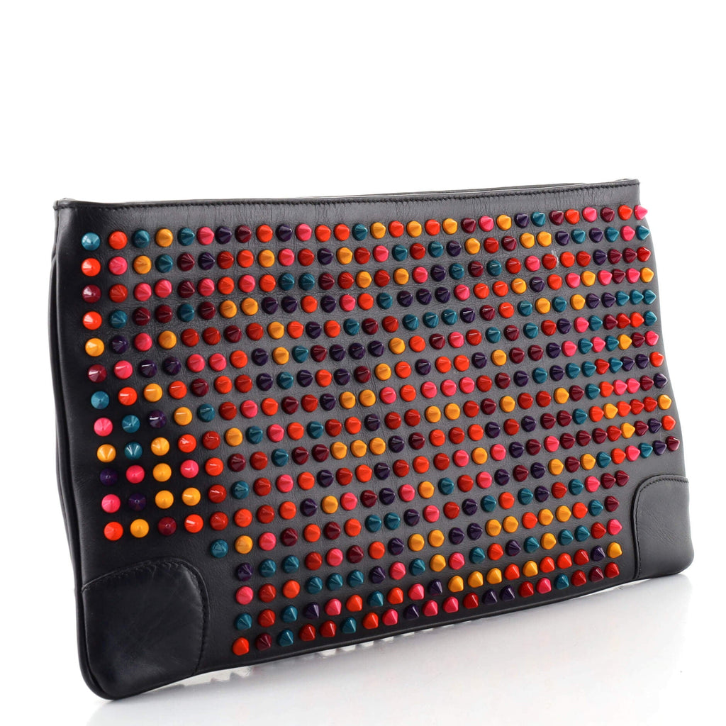 Loubiposh Clutch Spiked Leather