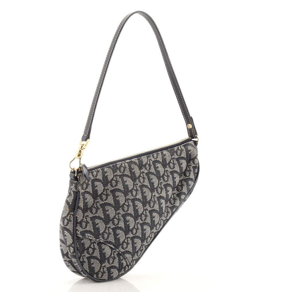 Vintage Saddle Bag Diorissimo Canvas Mini