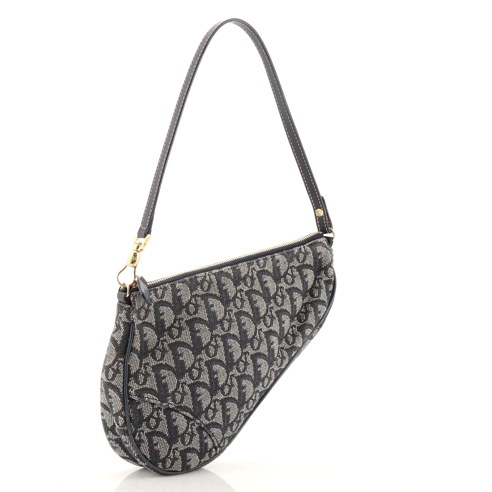 Vintage Saddle Bag Diorissimo Canvas Mini