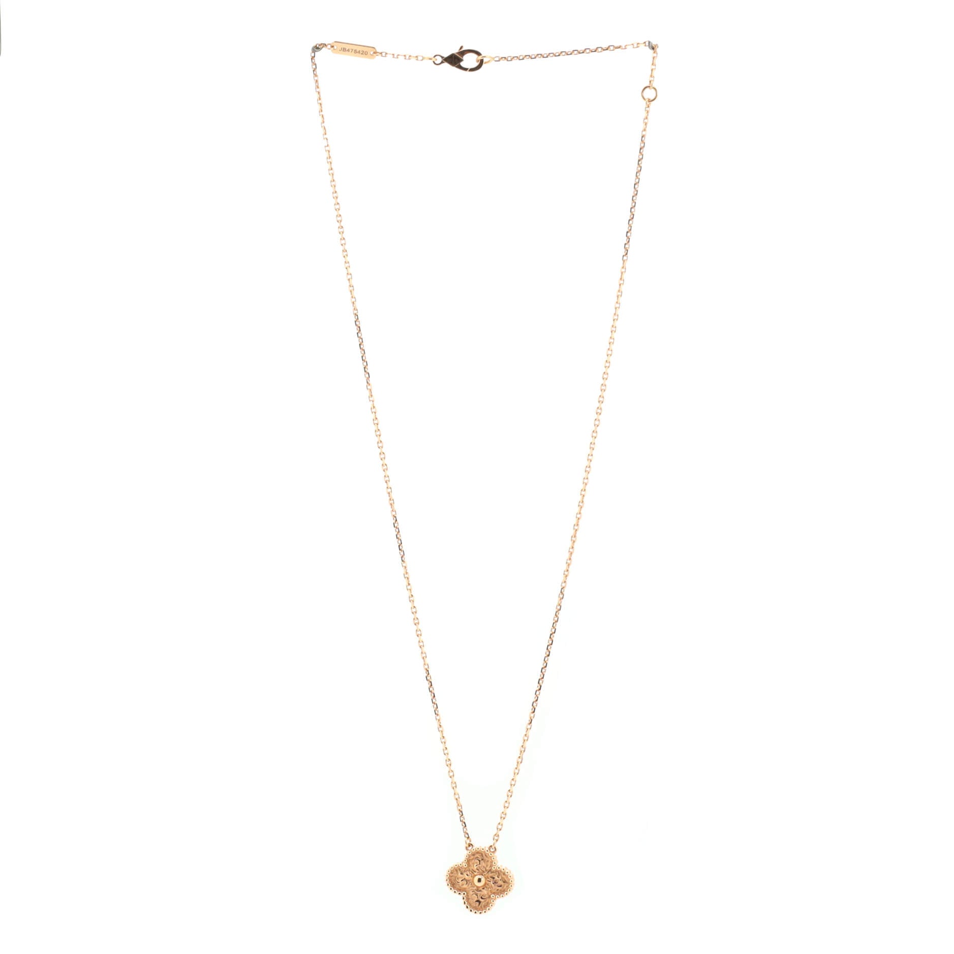 Vintage Alhambra Pendant Necklace 18K Rose Gold