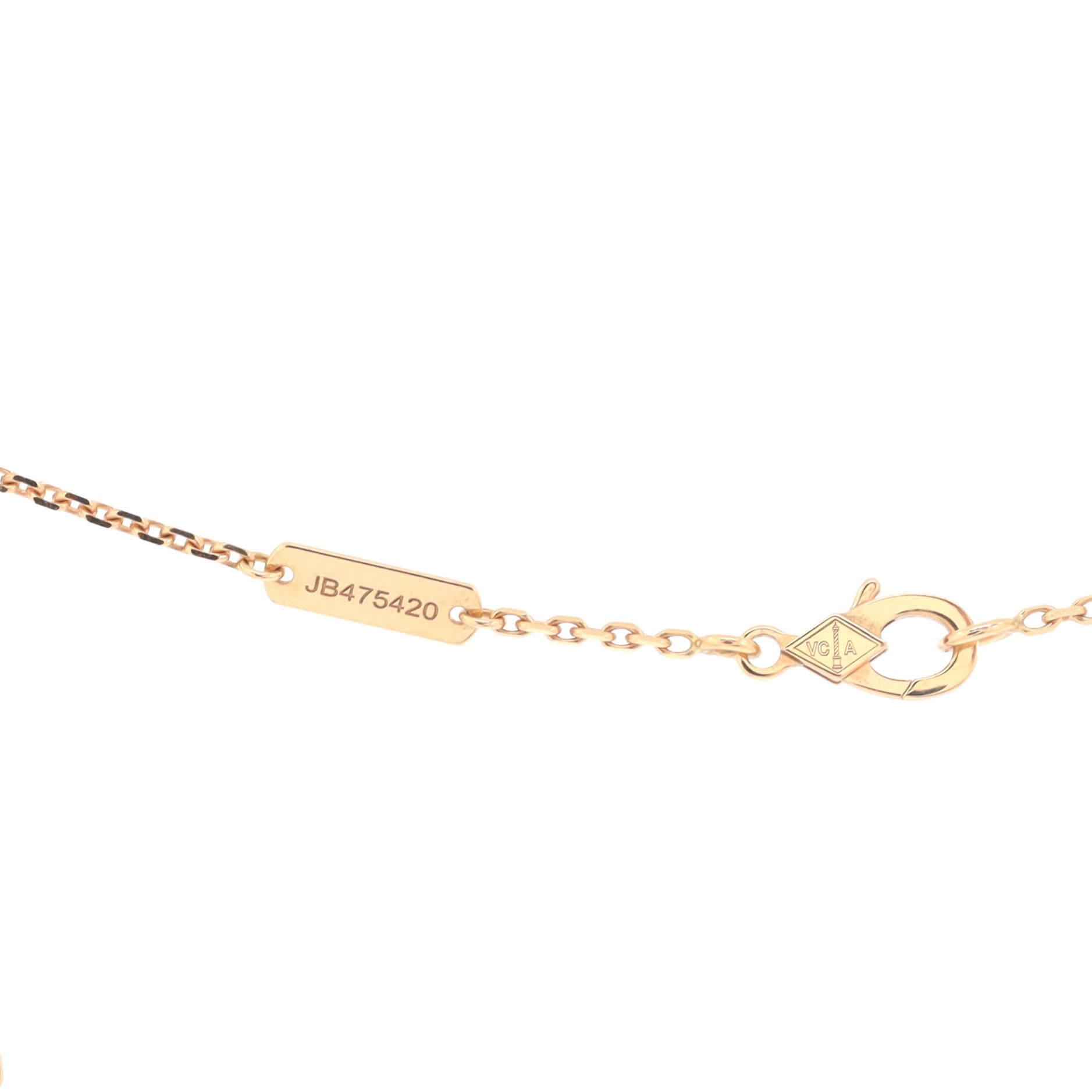 Vintage Alhambra Pendant Necklace 18K Rose Gold