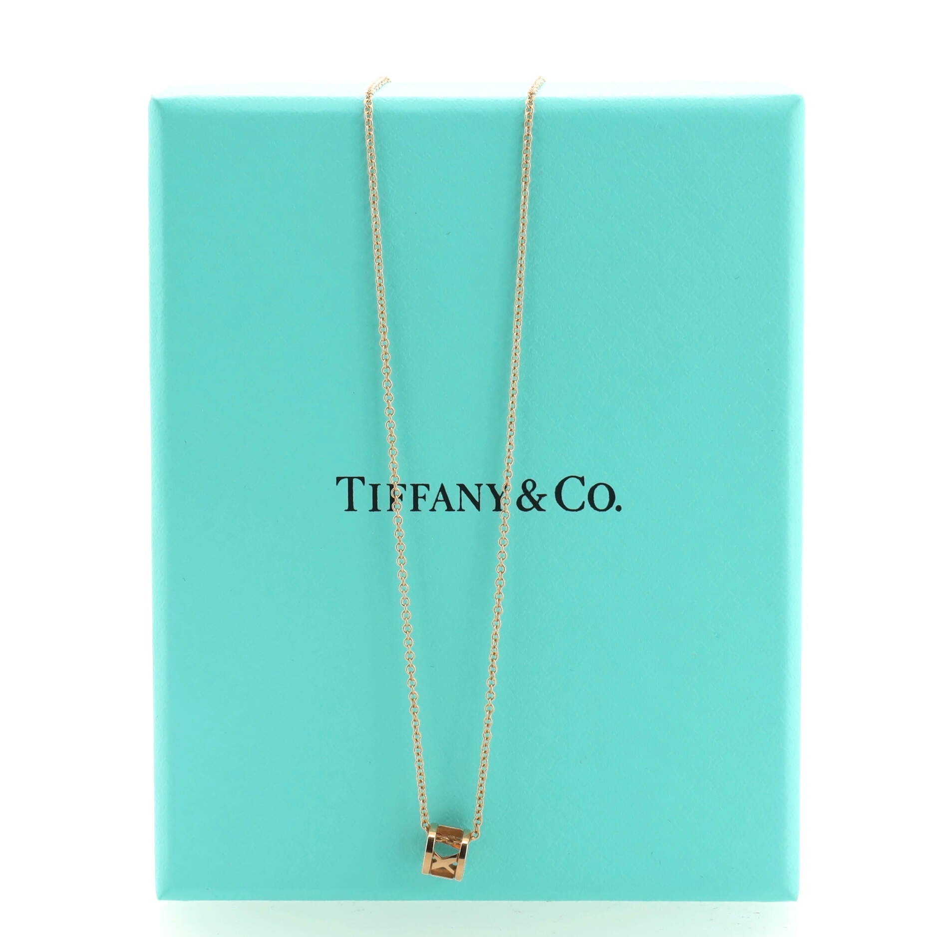 Atlas Open Pendant Necklace 18K Rose Gold