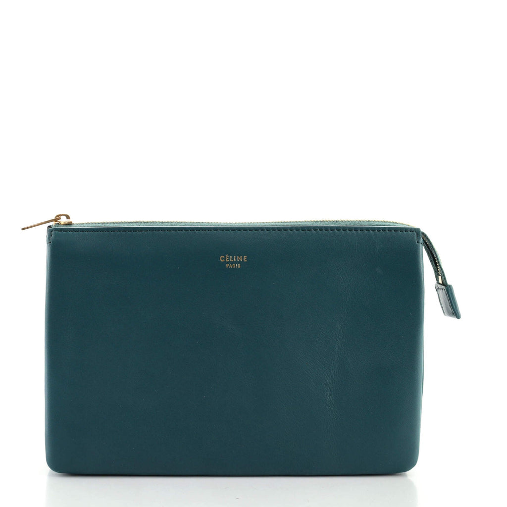 Trio Zip Clutch Leather