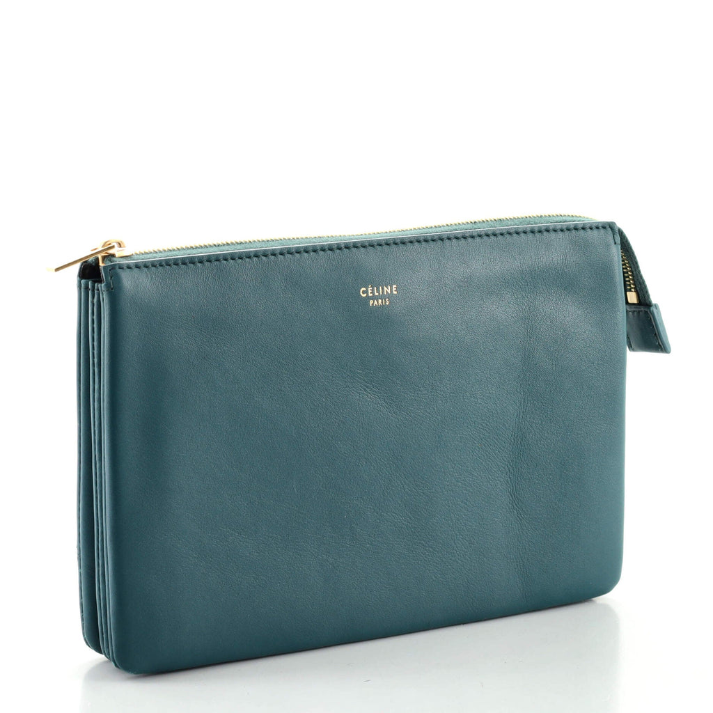 Trio Zip Clutch Leather