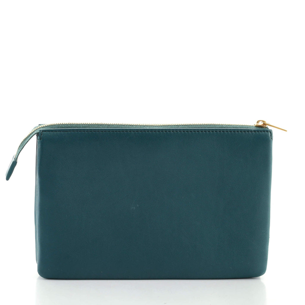 Trio Zip Clutch Leather