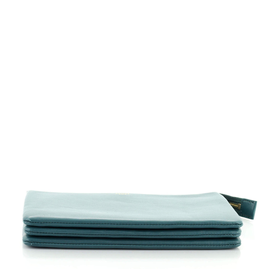 Trio Zip Clutch Leather