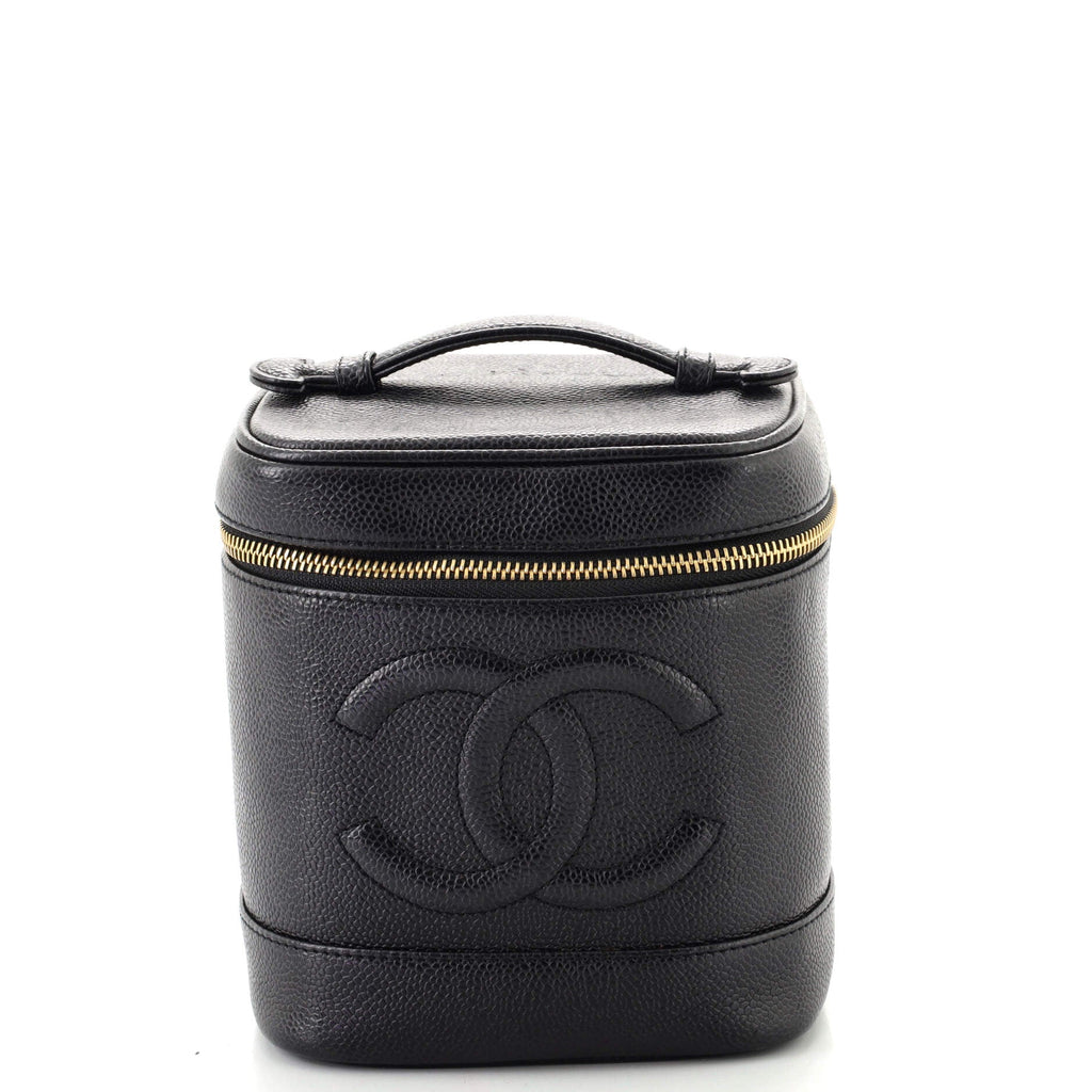Vintage Timeless Cosmetic Case Caviar Tall