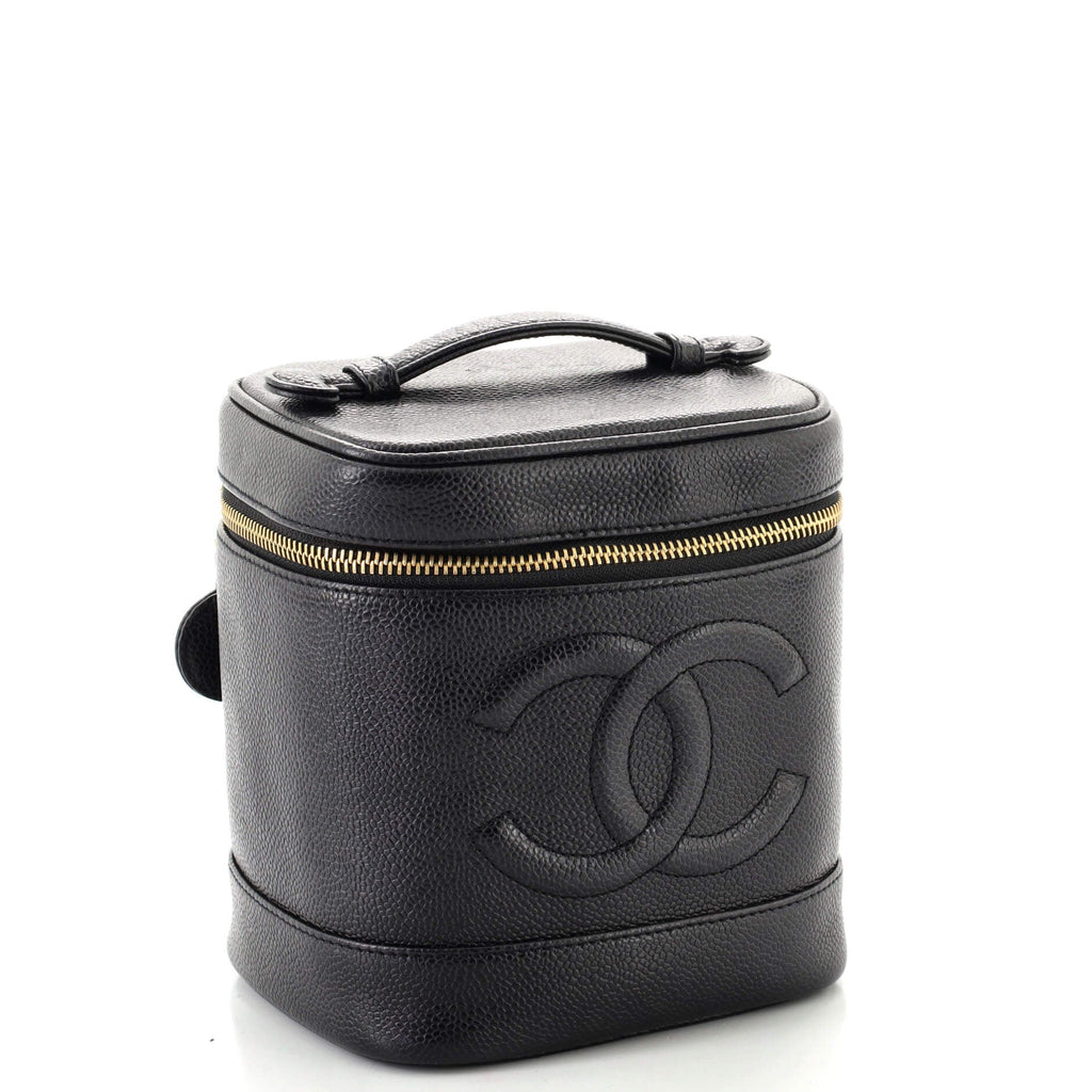 Vintage Timeless Cosmetic Case Caviar Tall