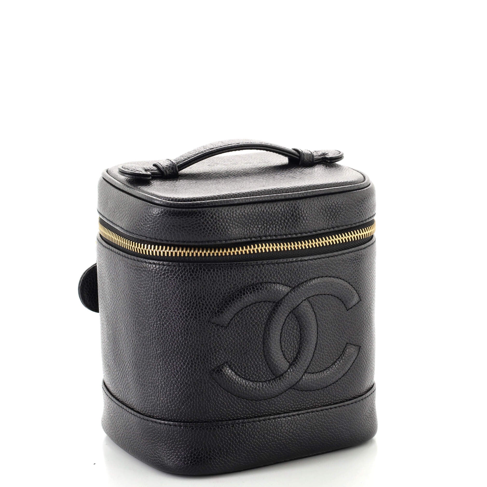 Vintage Timeless Cosmetic Case Caviar Tall