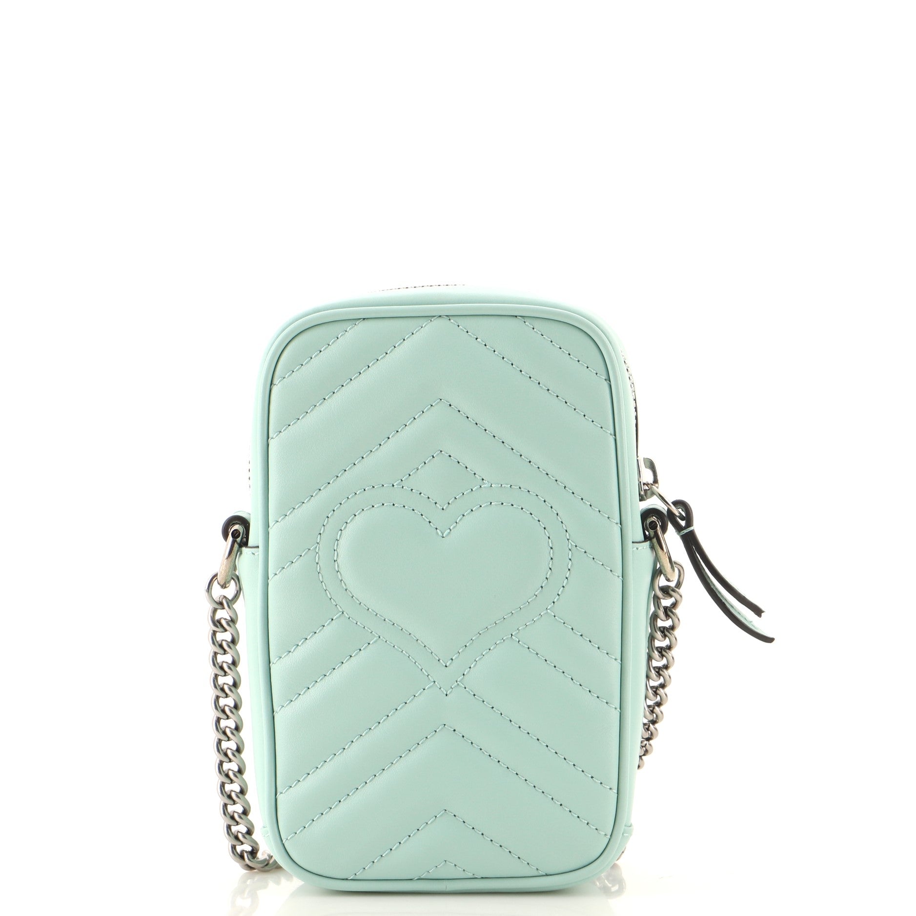 GG Marmont Vertical Phone Crossbody Bag Matelasse Leather Mini