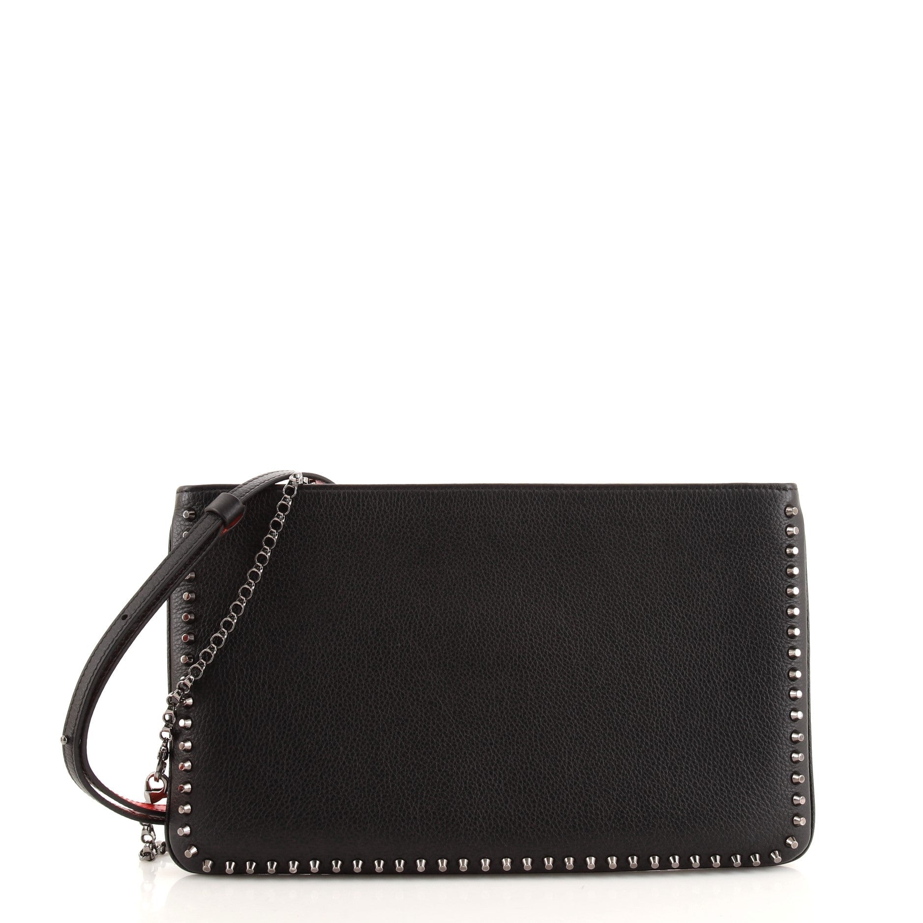 Loubiposh Clutch Spiked Leather