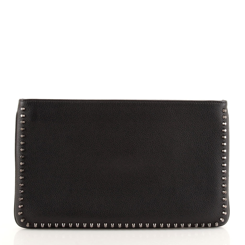 Loubiposh Clutch Spiked Leather