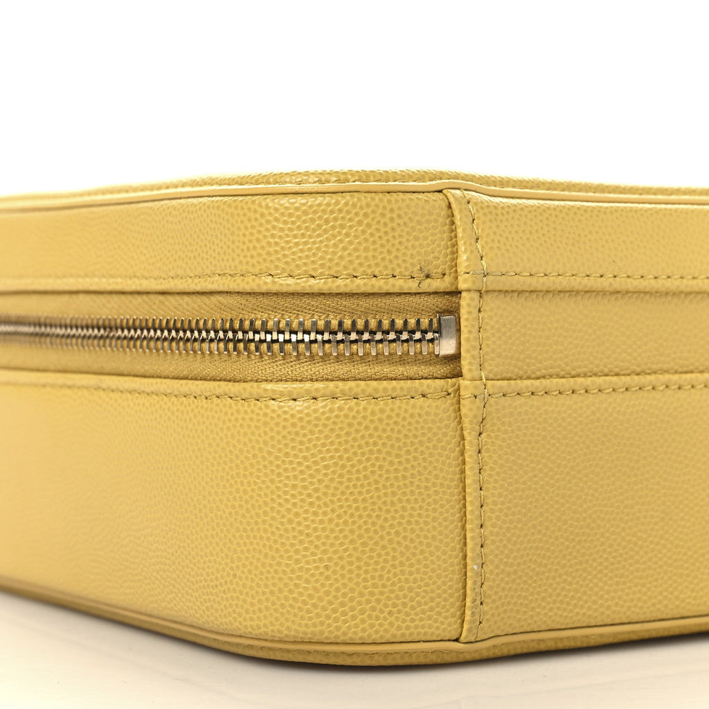 Caviar Quilted Medium CC Filigree Vanity Case Yellow