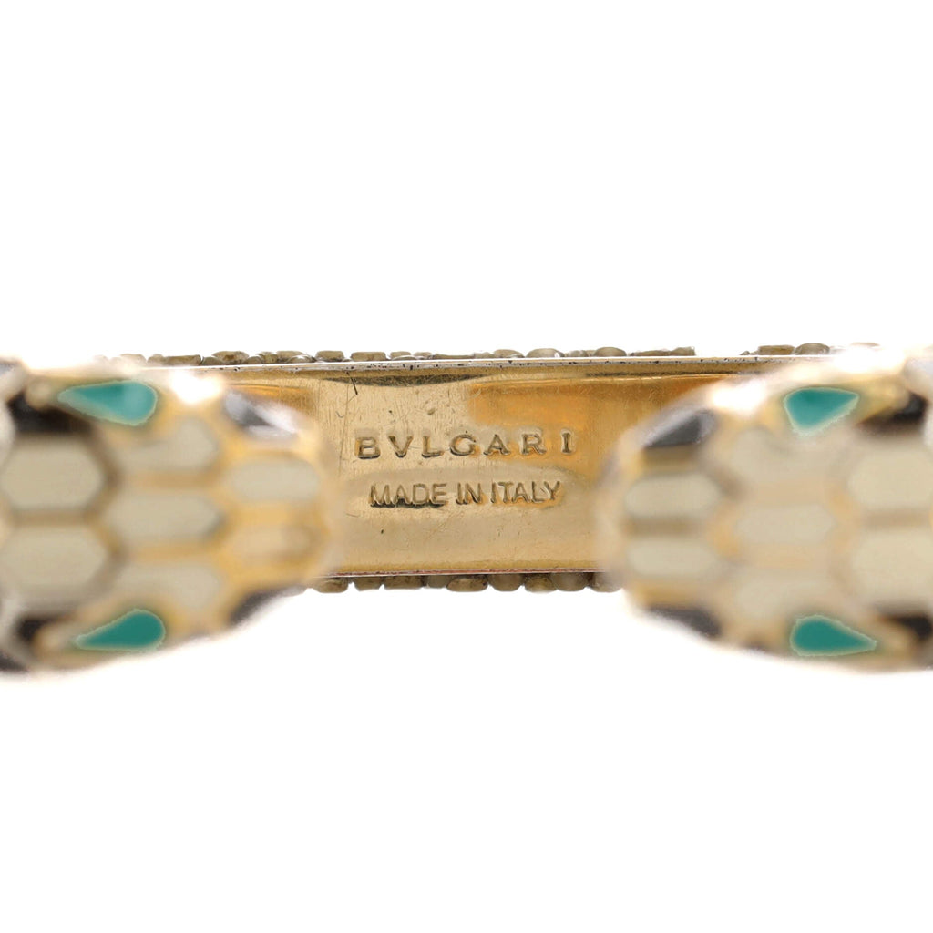 Serpenti Forever Bangle Bracelet Metal with Enamel and Karung