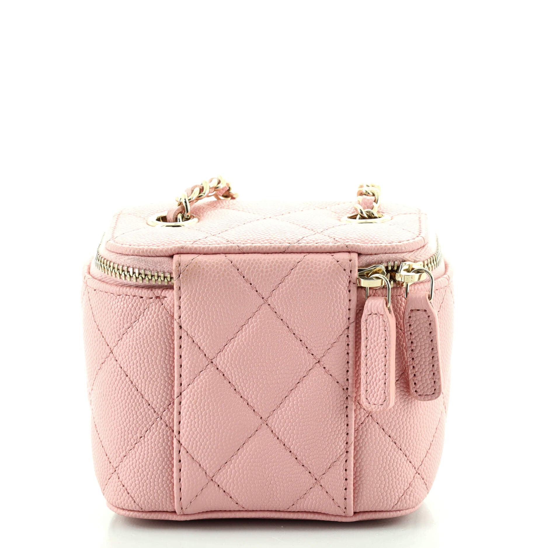 Classic Vanity Case with Chain Quilted Caviar Mini