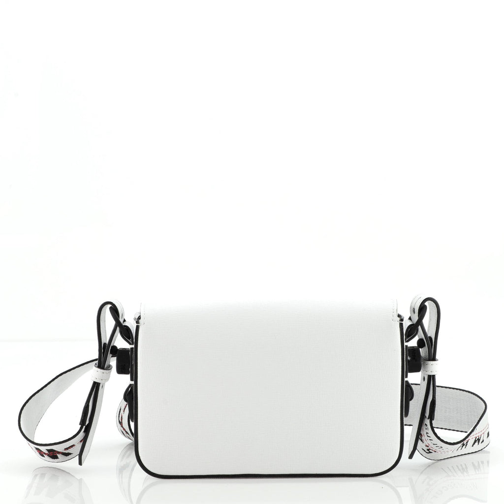 Binder Clip Flap Bag Striped Leather Mini