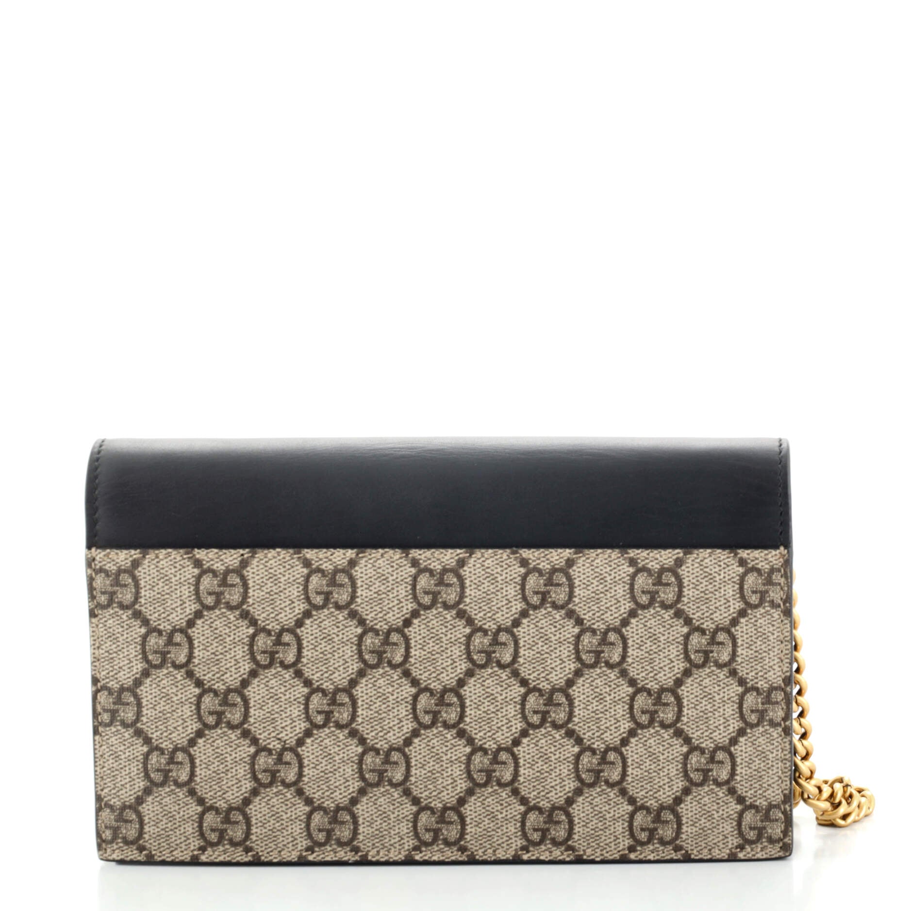 Pearly Wallet on Chain Coated Canvas with Leather Mini