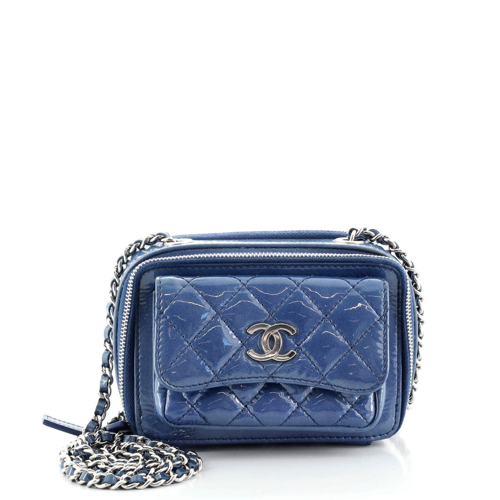 Pocket Box Camera Case Quilted Patent Mini