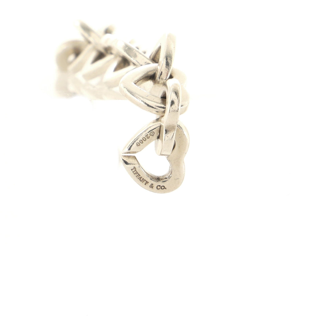 Heart Link Bracelet Sterling Silver and 18K Yellow Gold