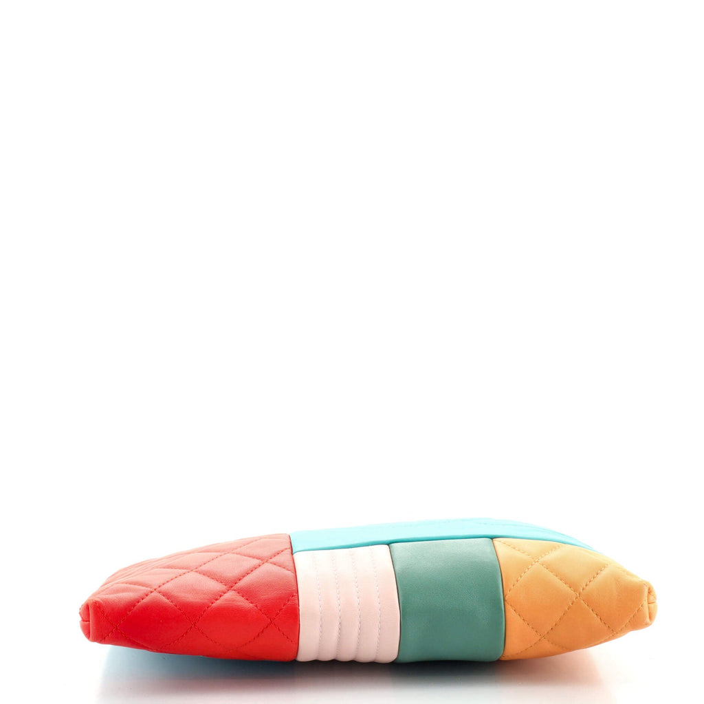 O Case Clutch Colorblock Quilted Leather Medium