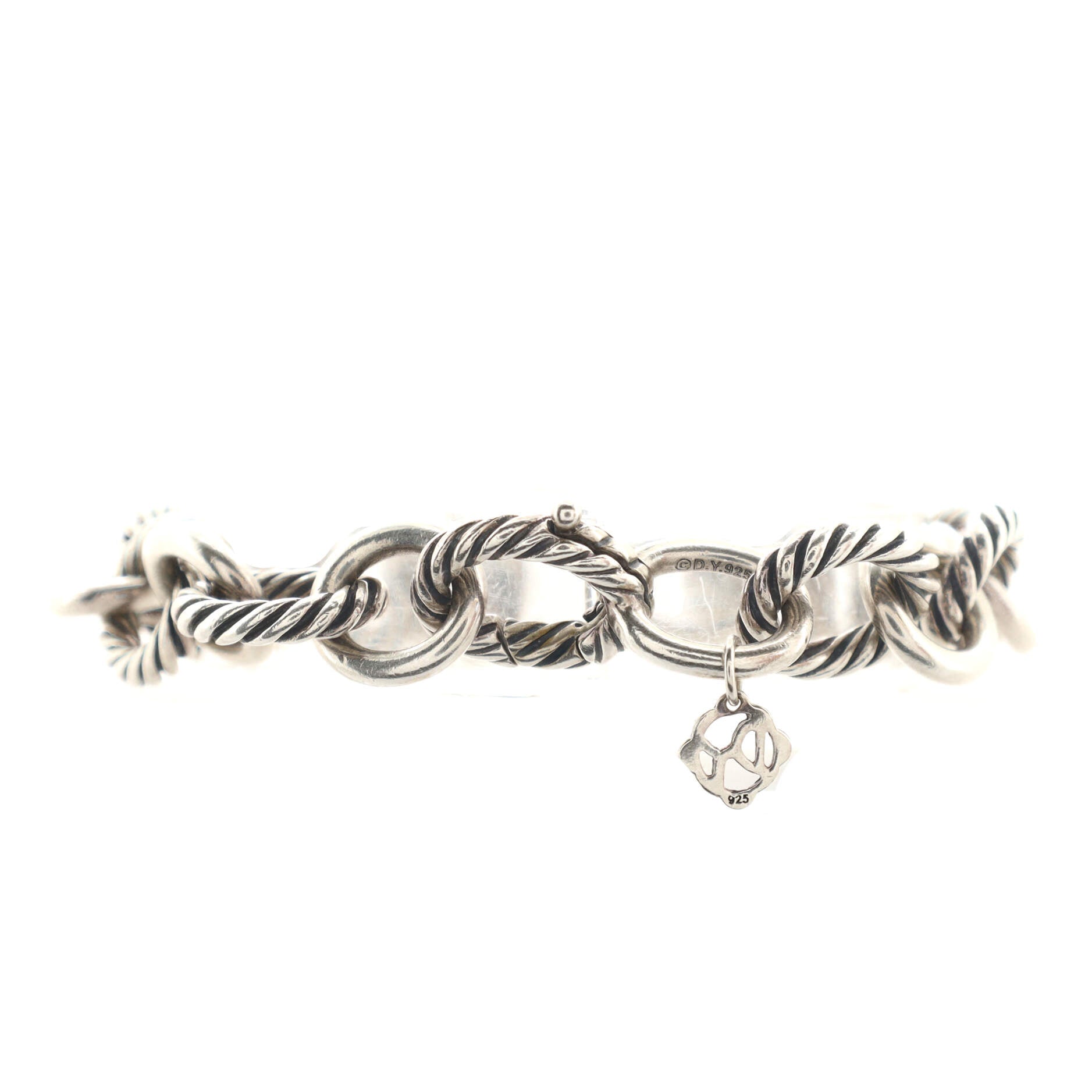 Oval Link Bracelet Sterling Silver Large