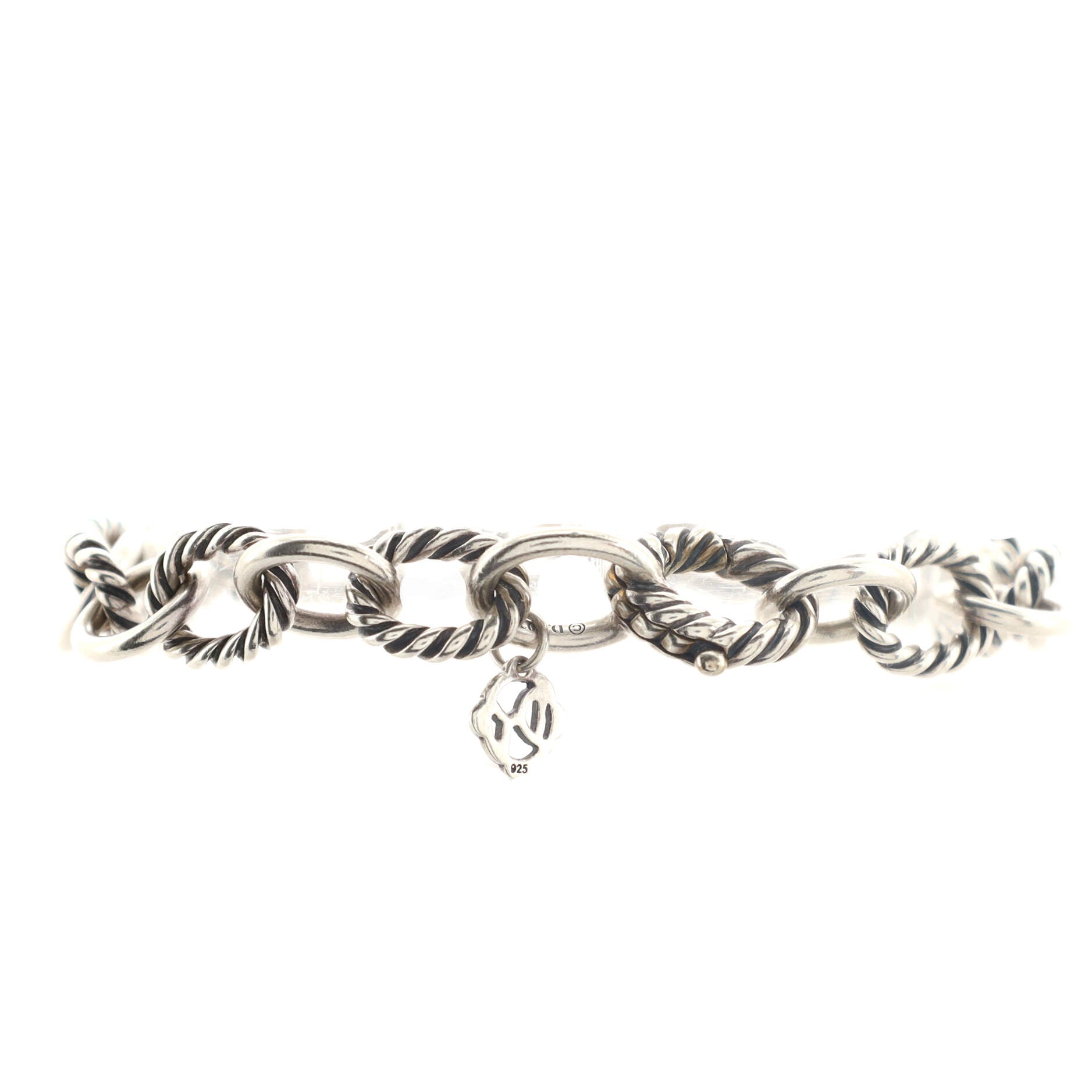 Oval Link Bracelet Sterling Silver Medium