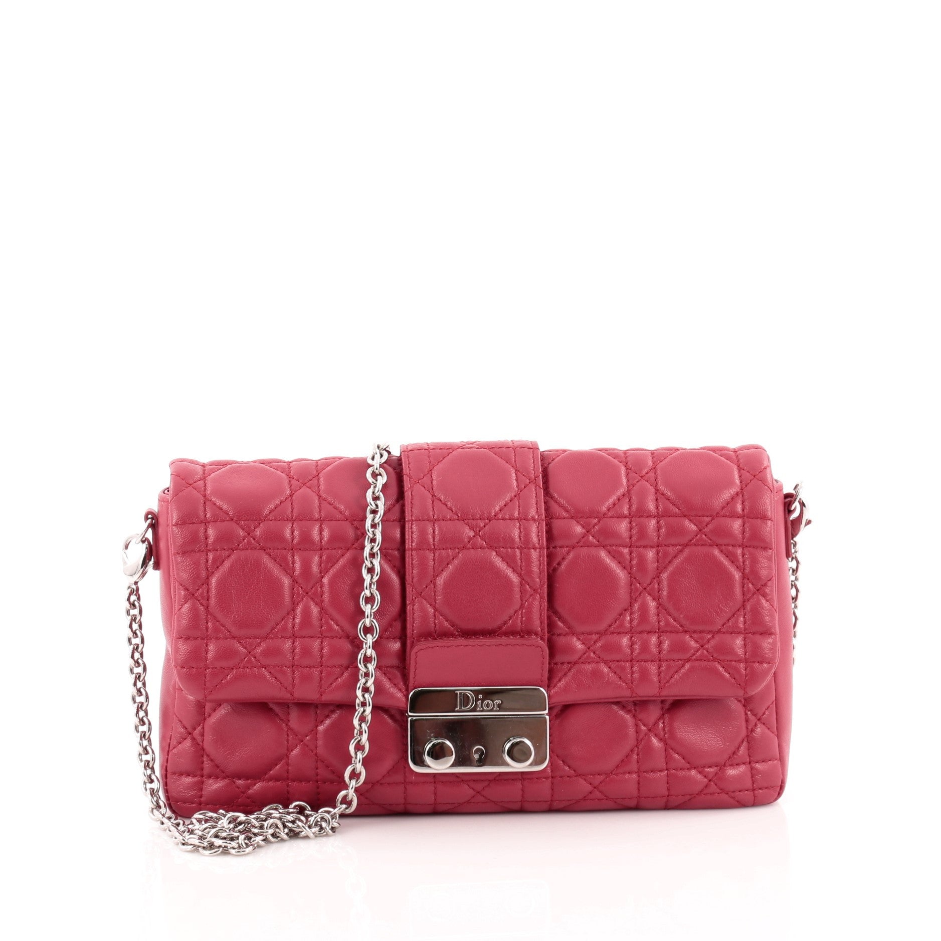 New Lock Pouch Cannage Quilt Lambskin Mini