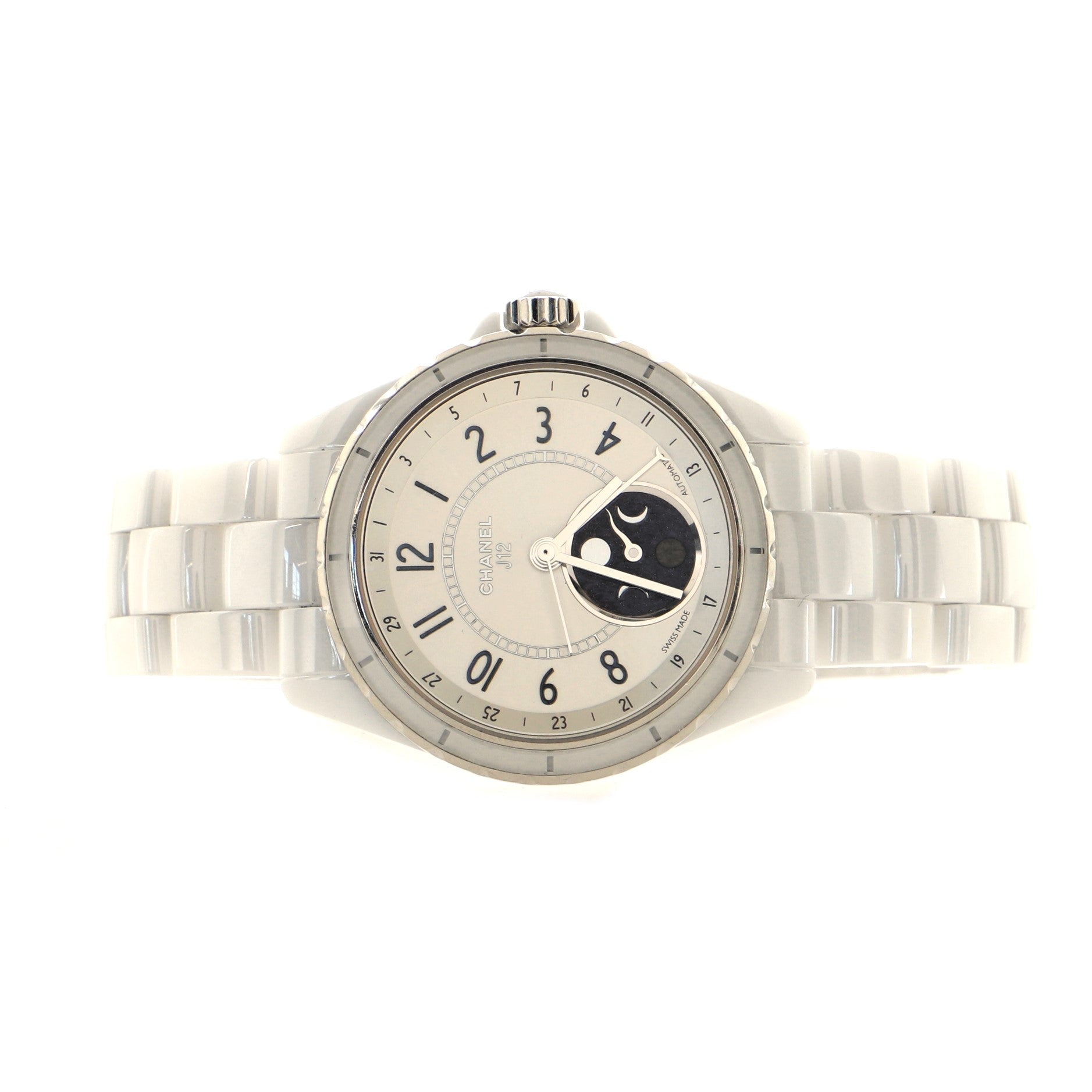 J12 Moonphase Automatic Watch Ceramic and Stainless Steel 38