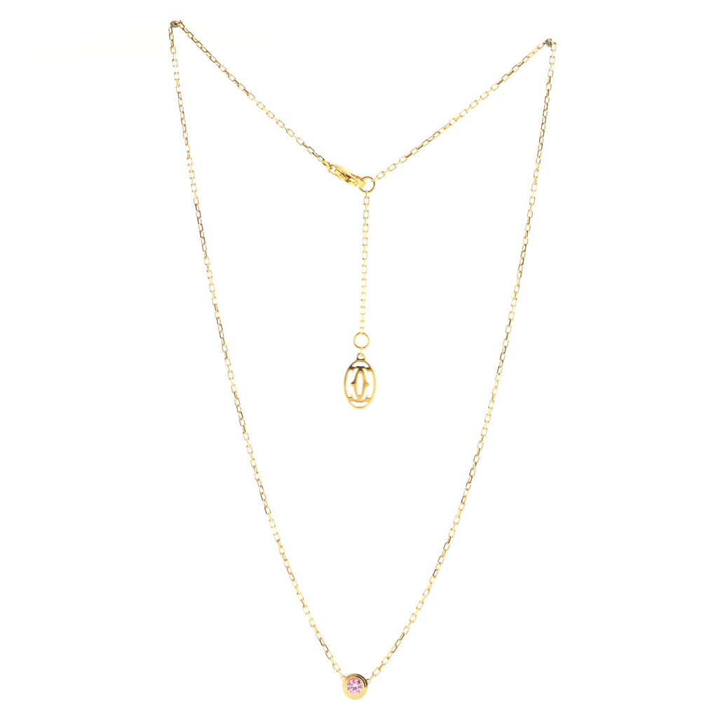 Cartier D'Amour 1 Pink Sapphire Necklace 18K Rose Gold