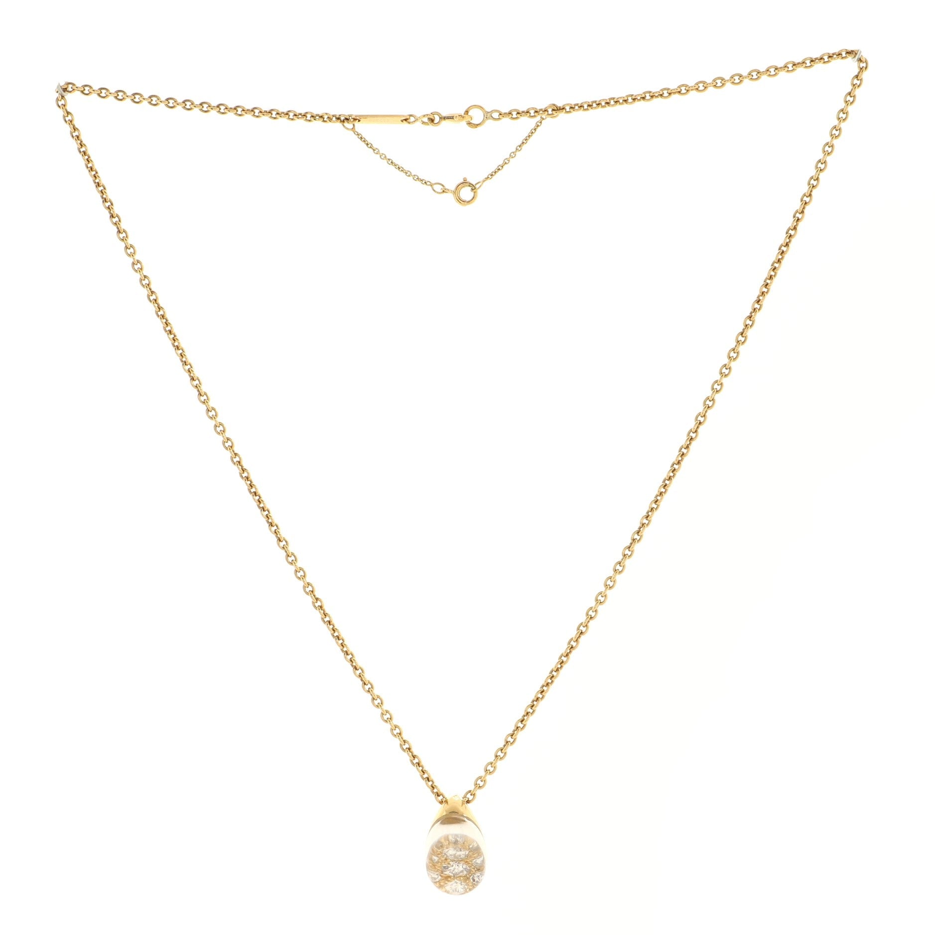 Mist Pendant Necklace 18K Yellow Gold with Diamonds