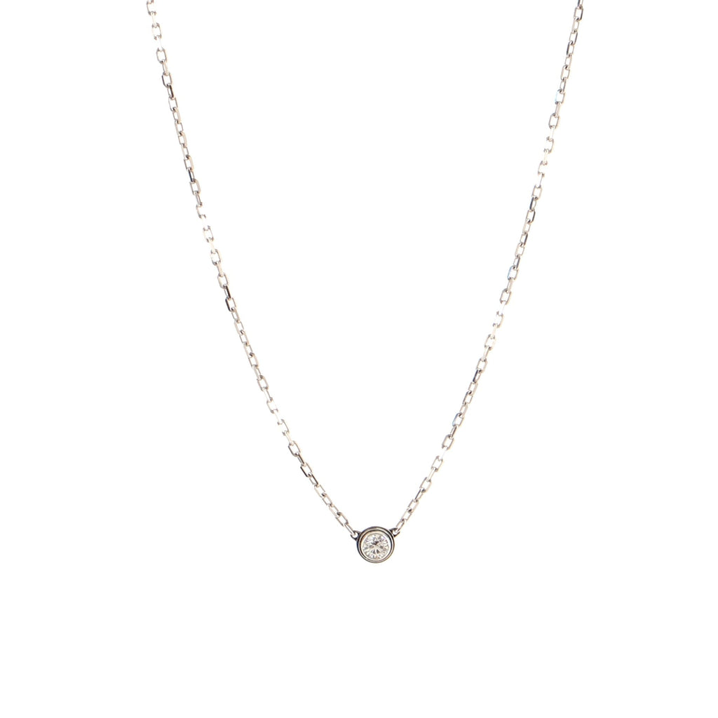 Cartier D'Amour Necklace 18K White Gold with Diamond Small