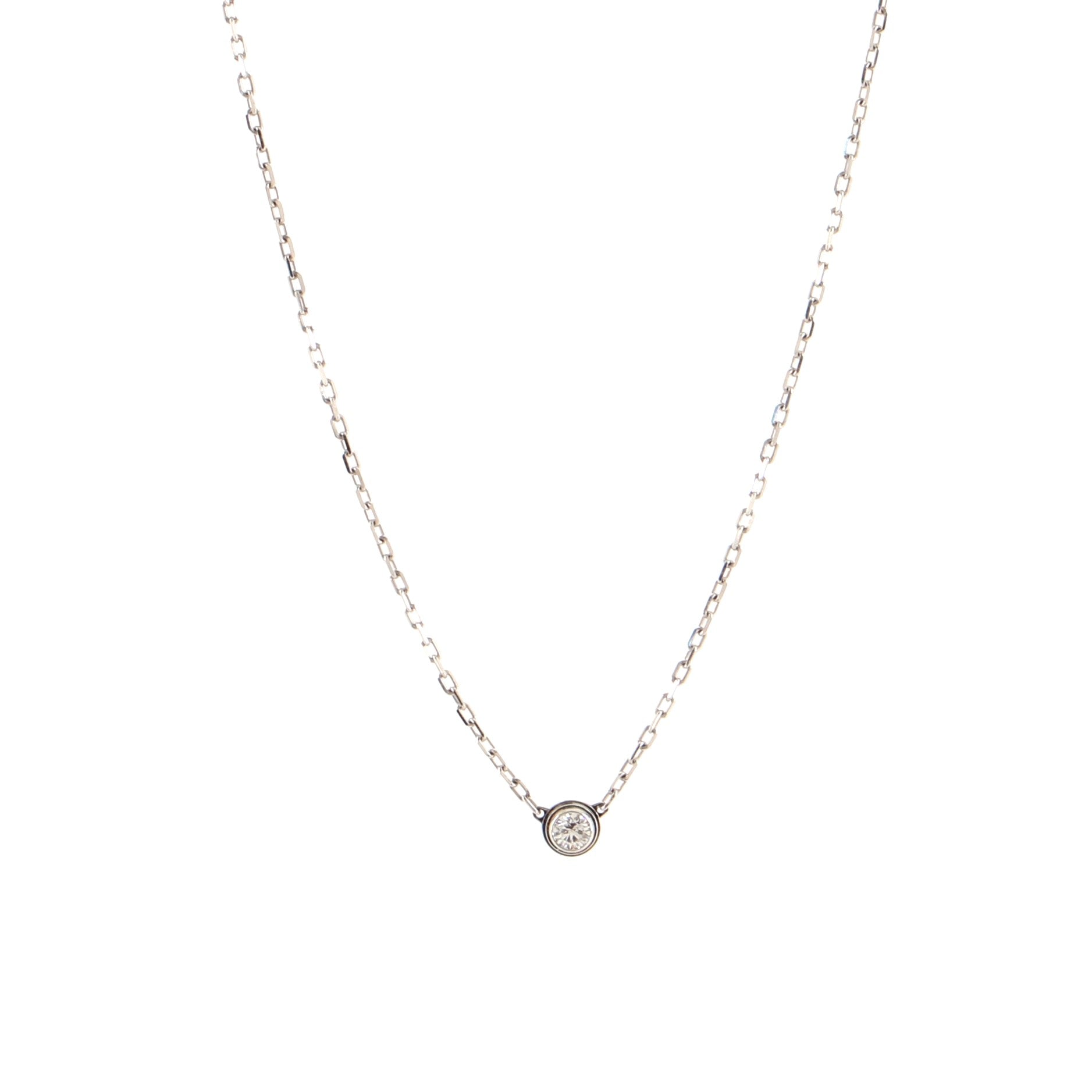 Cartier D'Amour Necklace 18K White Gold with Diamond Small