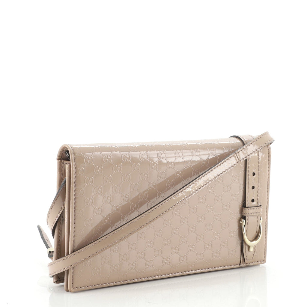 Nice Wallet on Strap Microguccissima Patent Mini