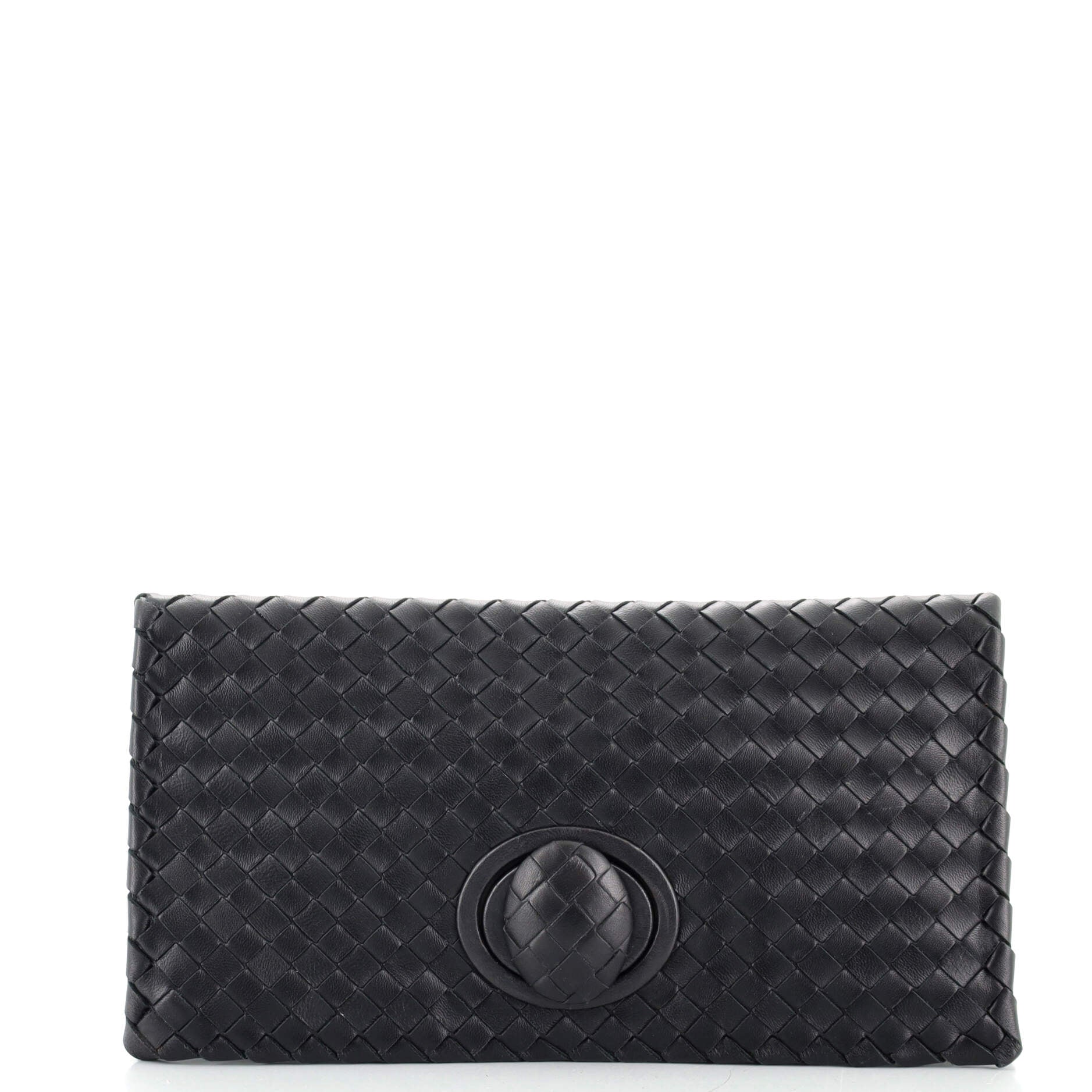 Fold Over Turnlock Clutch Intrecciato Nappa