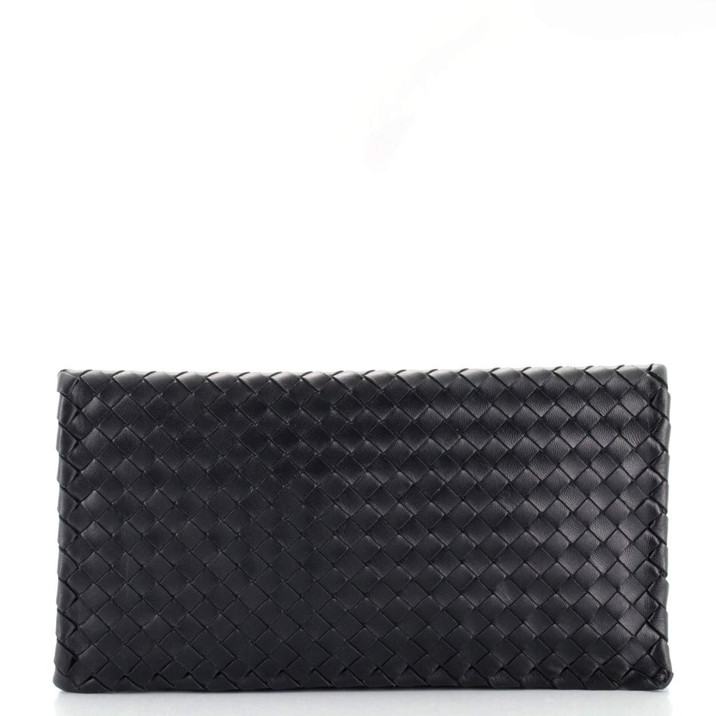 Fold Over Turnlock Clutch Intrecciato Nappa