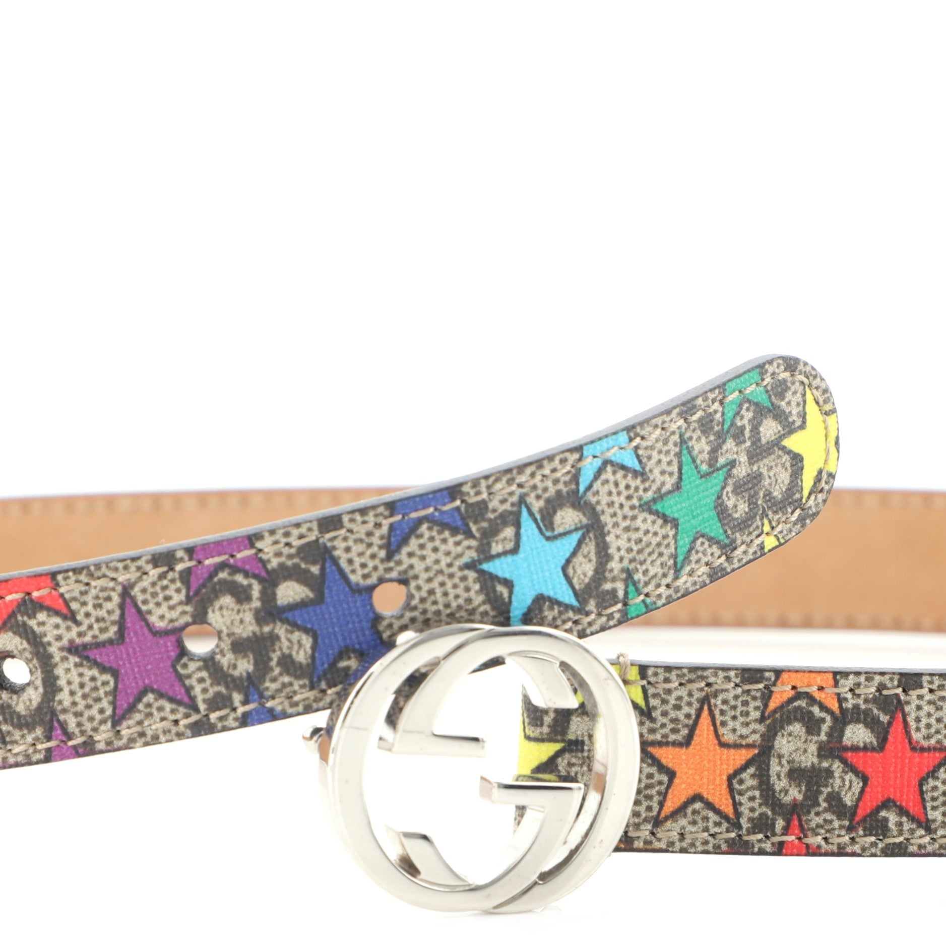 Interlocking G Belt Printed GG Coated Canvas Thin 65