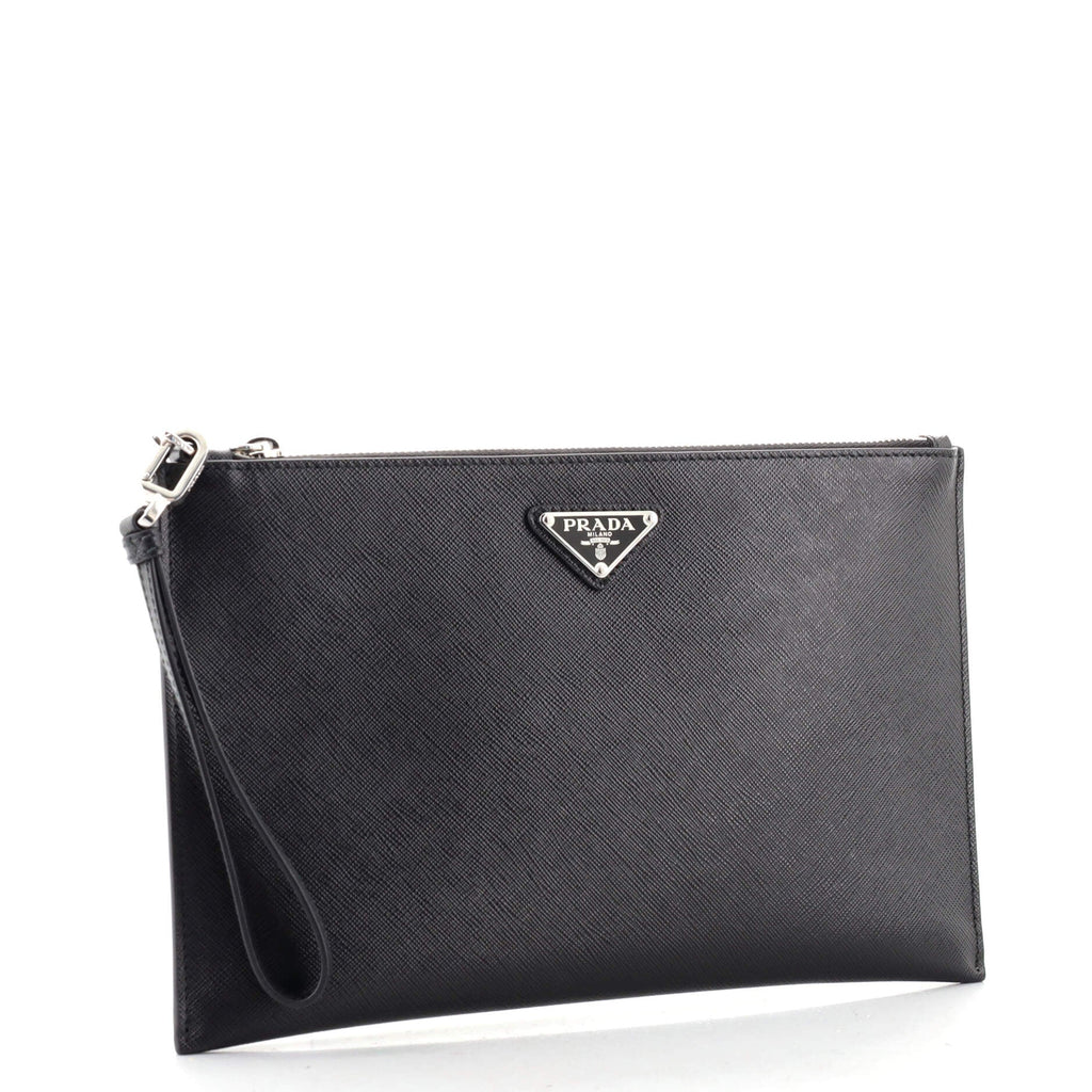 Wristlet Clutch Saffiano Leather Medium