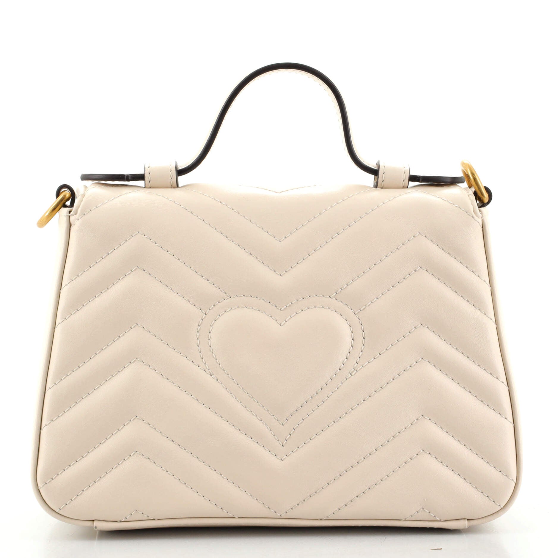 GG Marmont Top Handle Flap Bag Matelasse Leather Mini