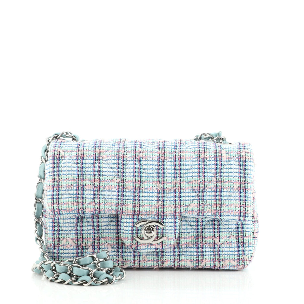 Classic Single Flap Bag Quilted Tweed Mini