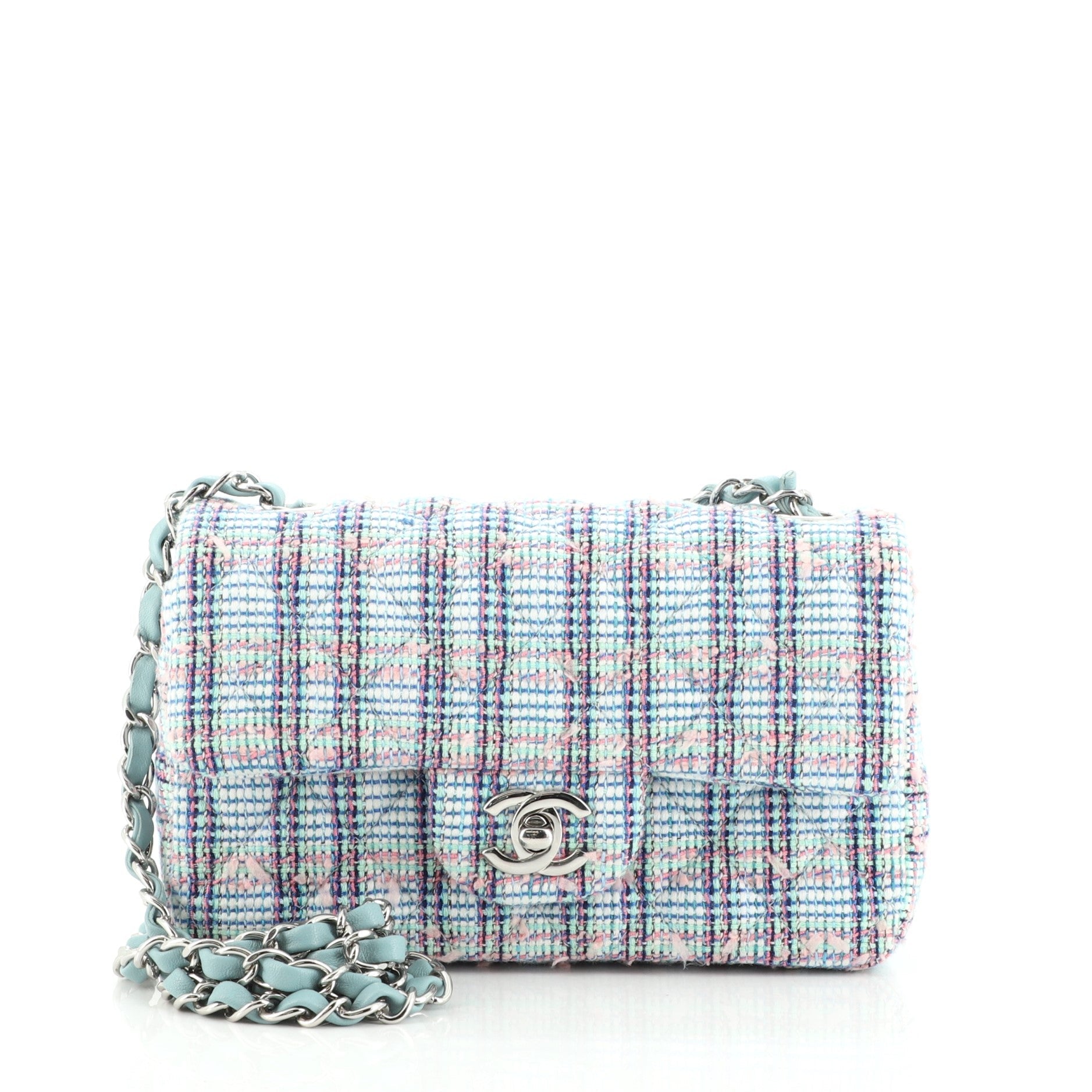 Classic Single Flap Bag Quilted Tweed Mini