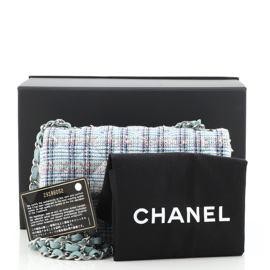 Classic Single Flap Bag Quilted Tweed Mini