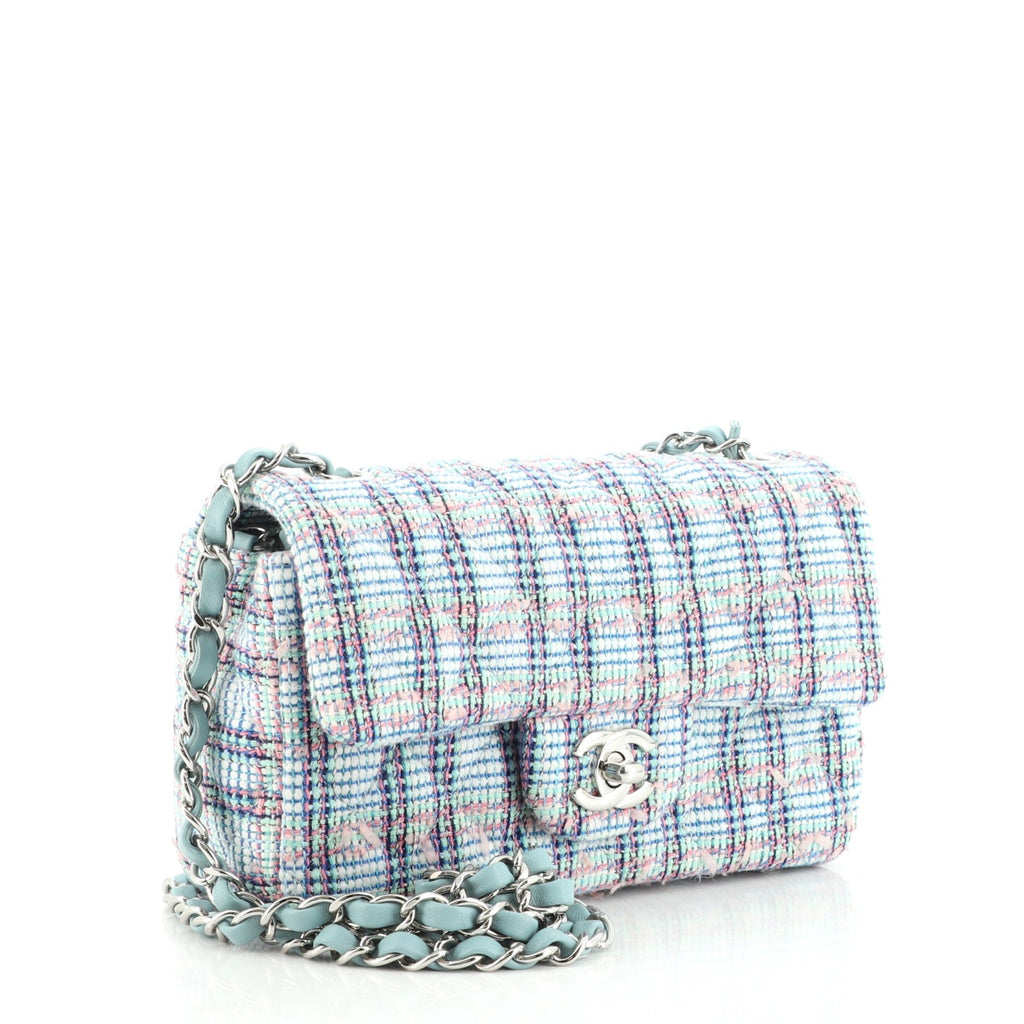 Classic Single Flap Bag Quilted Tweed Mini