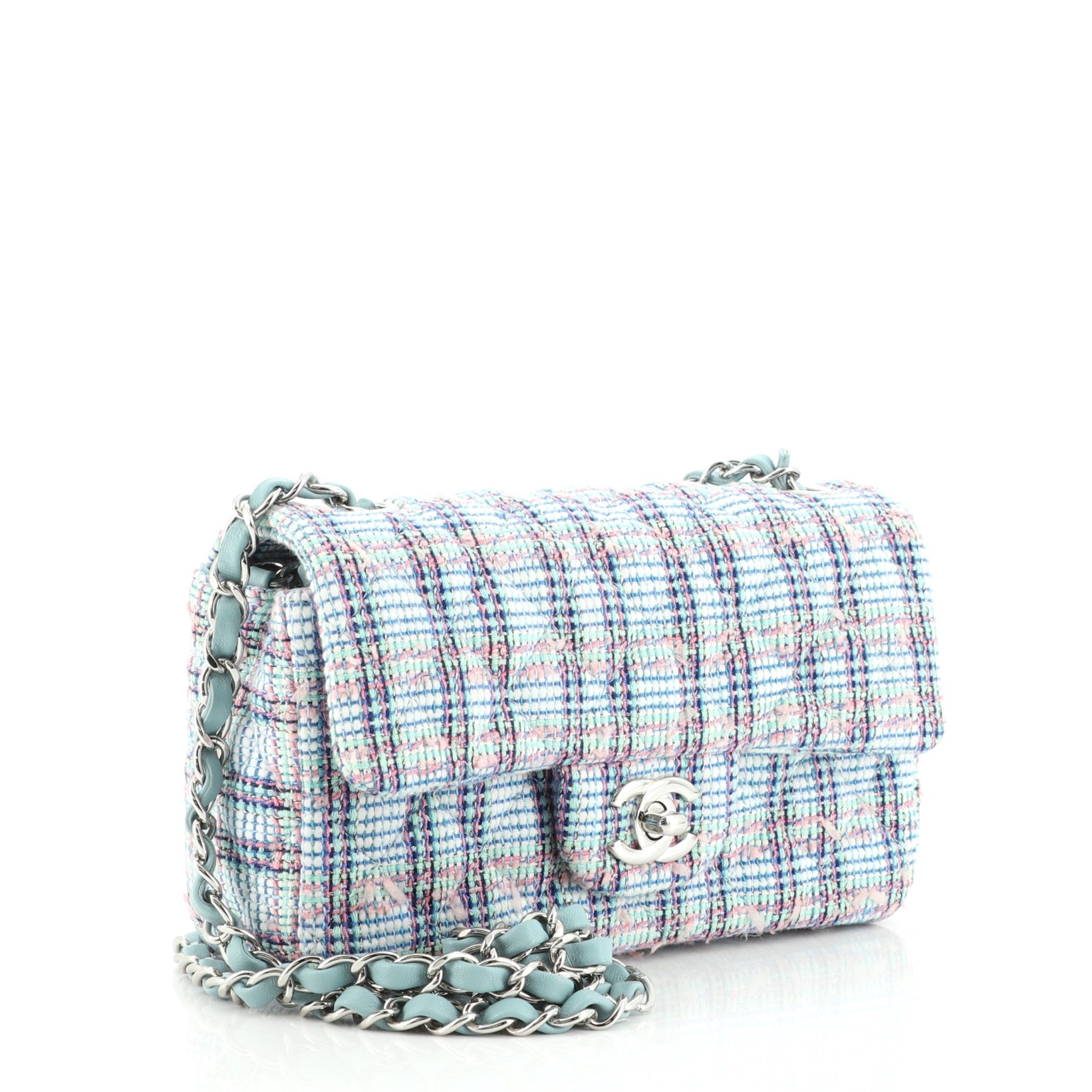 Classic Single Flap Bag Quilted Tweed Mini