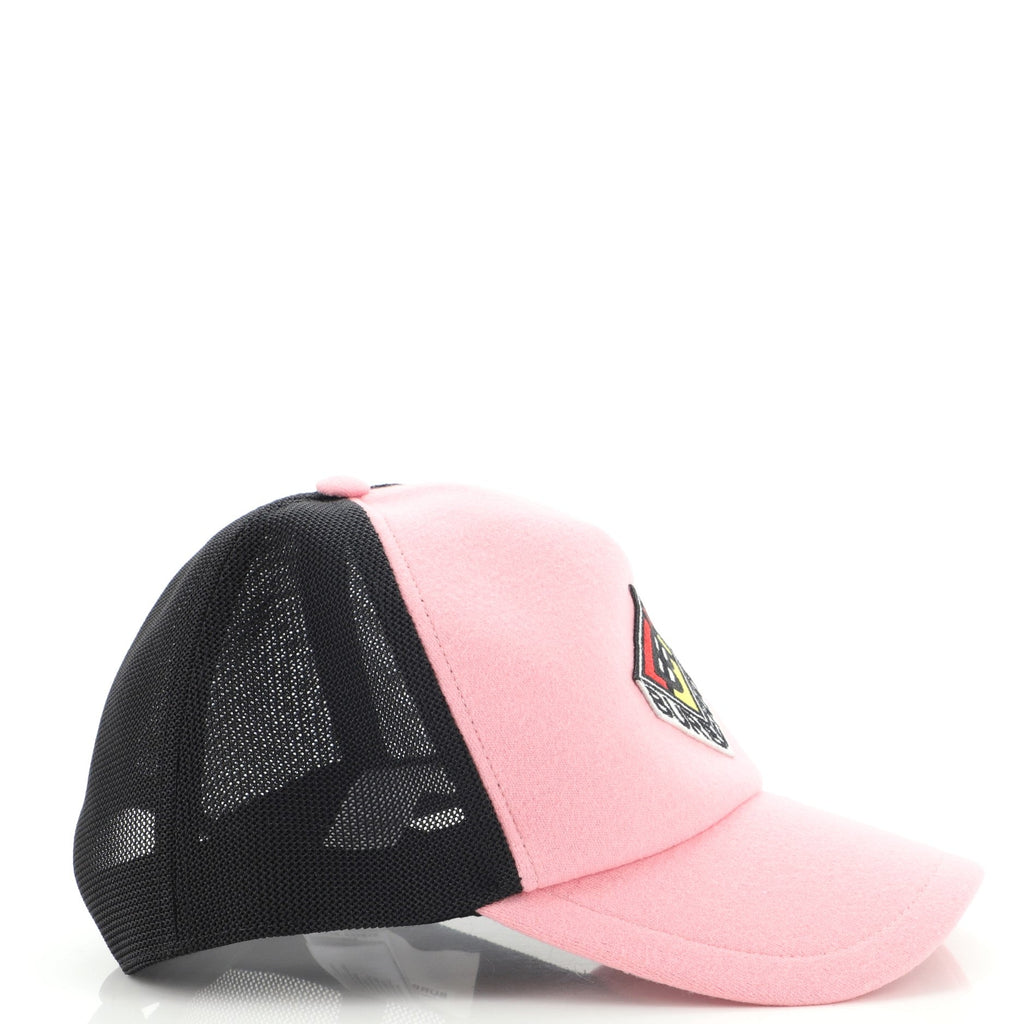 Logo Patch Baseball Cap Wool and Mesh XXL