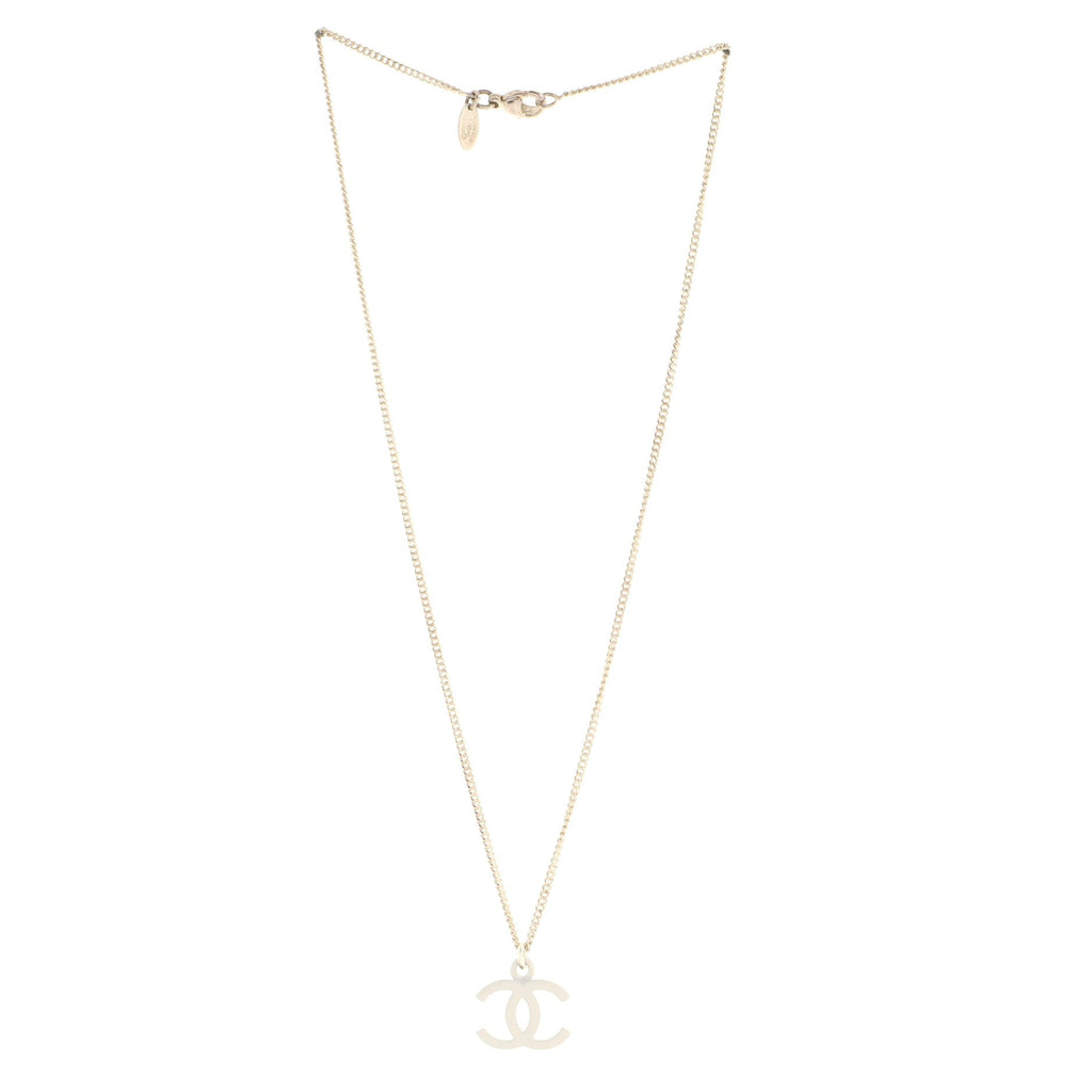 CC Pendant Necklace Metal with Enamel