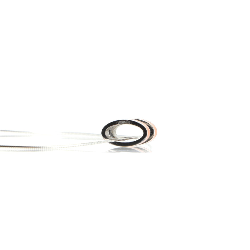 Pop H Pendant Cord Necklace Metal and Enamel
